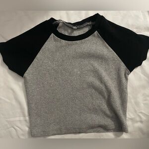 Gray and Black crop top